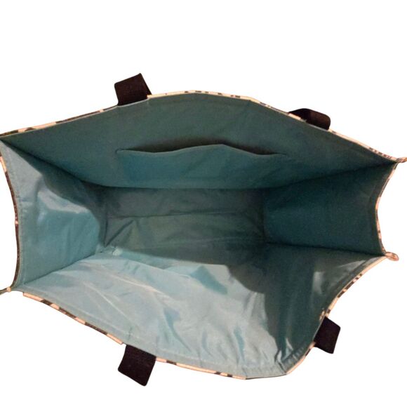 VTG Spartina 449 Duffle Bag & Makeup/Travel Bag Linen Leather Retired RARE - Picture 12 of 16